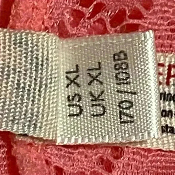 Free People Kelly Heart Lace Bralette & Thong Set XL Pink Ruby Sheer Mesh NWT - Picture 6 of 9